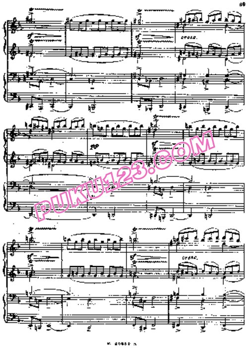 天天钢琴网-免费下载Rachmaninoff - Symphony no.1 in d Minor Op.13 - Quatre Mains 四手联弹版