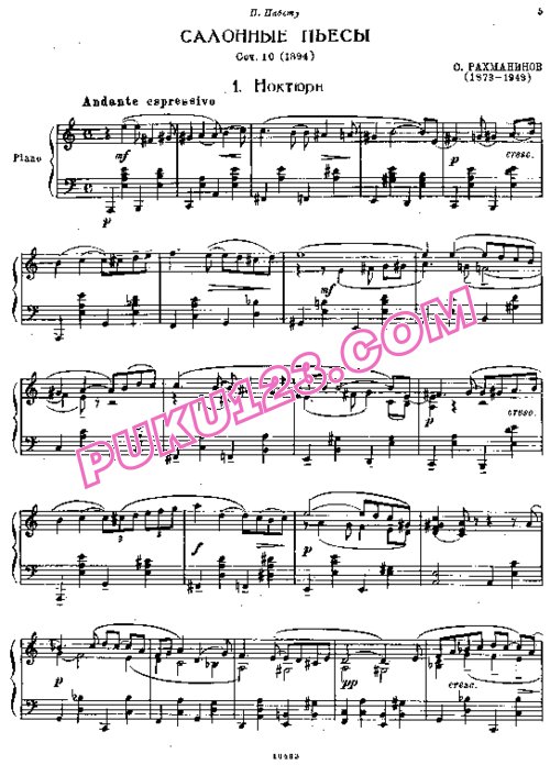 天天钢琴网-免费下载Rachmaninoff - Morceaux de Salon Op.10