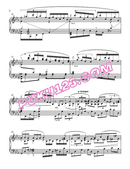 天天钢琴网-免费下载Rachmaninov - Volodos - Sonata Cello 沃罗多斯改编钢琴独奏版第三乐章