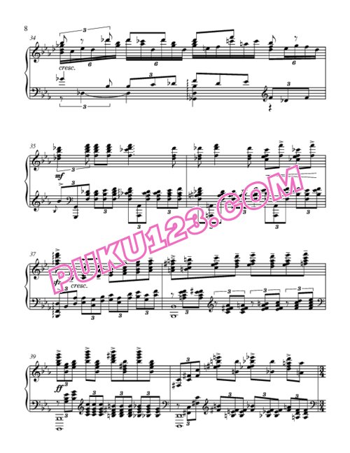 天天钢琴网-免费下载Rachmaninov - Volodos - Sonata Cello 沃罗多斯改编钢琴独奏版第三乐章