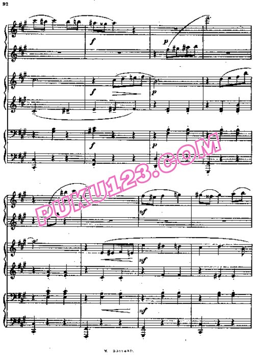 天天钢琴网-免费下载Rachmaninoff - 2 Pieces for 6 Hands 六手联弹