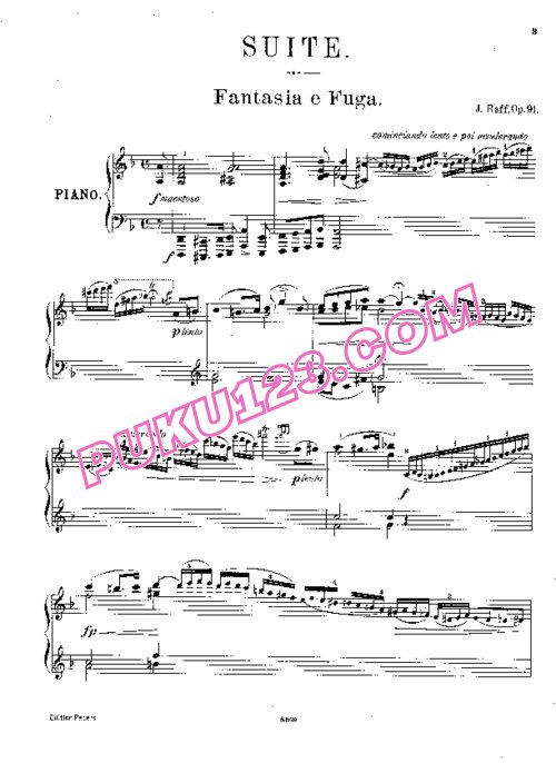天天钢琴网-免费下载Raff - Suite in d Minor Op.91