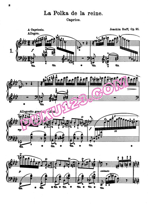 天天钢琴网-免费下载Raff - La Polka de La Reine, Caprice Op.95