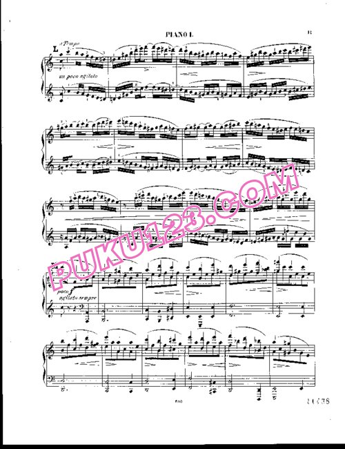 天天钢琴网-免费下载Raff - Chaconne for 2 Pianos Op.150 双钢琴