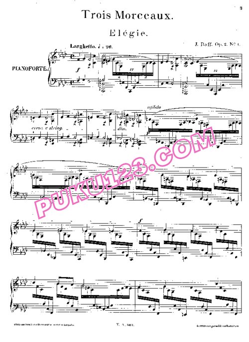 天天钢琴网-免费下载Raff - Trois Morceaux Op.2