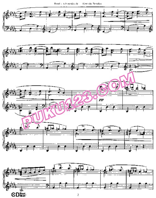 天天钢琴网-免费下载Ravel - A la Maniere de Borodin