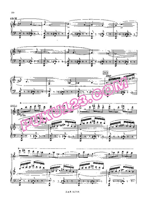 天天钢琴网-免费下载Ravel - Piano Concerto for the Left Hand in D Major - 2 Pianos 双钢琴版