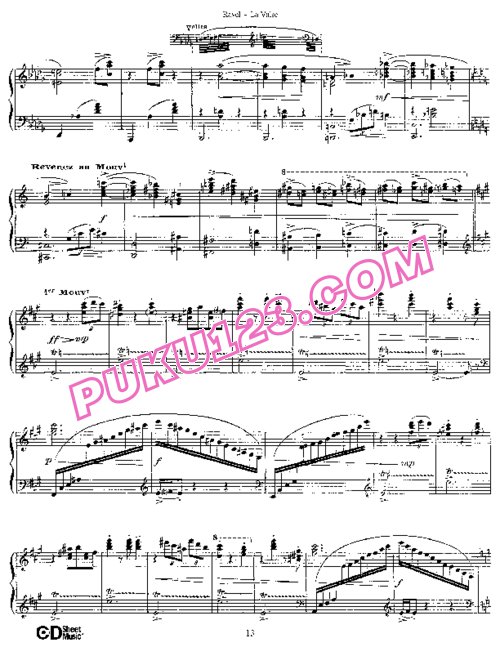 天天钢琴网-免费下载Rave - La Valse - Solo Piano 作曲家所作钢琴独奏版