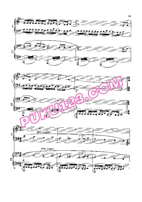 天天钢琴网-免费下载Respighi - Pini di Roma - 4 Hands