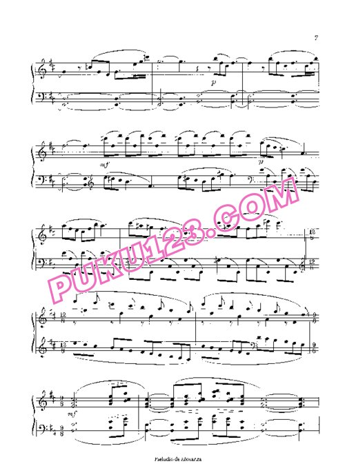 天天钢琴网-免费下载Rodrigo - Preludio de Anoranza (piano)