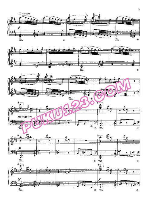 天天钢琴网-免费下载Rodrigo - Bagatela (piano)