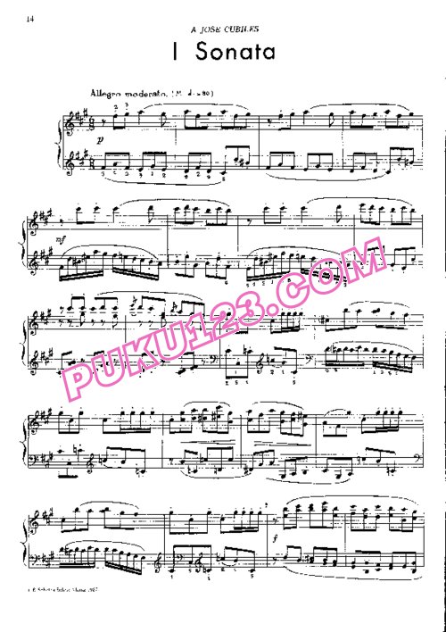 天天钢琴网-免费下载Rodrigo - Cinco Sonatas de Castilla con Toccata a Modo de Pregon