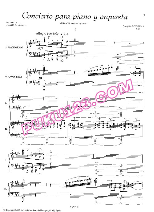 天天钢琴网-免费下载Rodrigo - Piano Concerto 双钢琴版