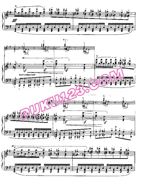 天天钢琴网-免费下载Rossini - Liszt - Ouverture de Guillaume tell - Solo Piano 李斯特改编钢琴独奏版