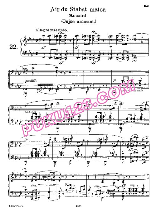 天天钢琴网-免费下载Rossini - Liszt - Air du Stabat mater 李斯特改编钢琴独奏版
