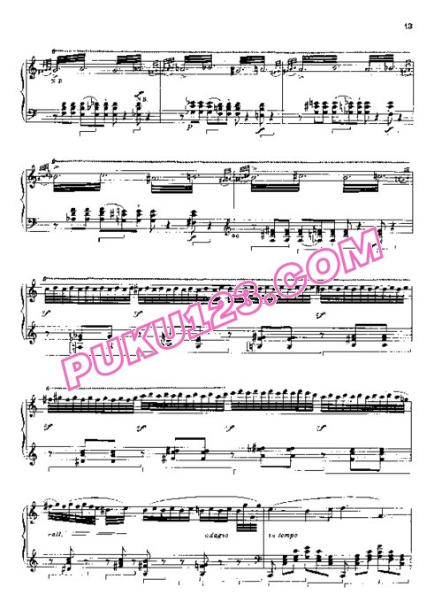 天天钢琴网-免费下载Rossini - Prelude Inoffensif