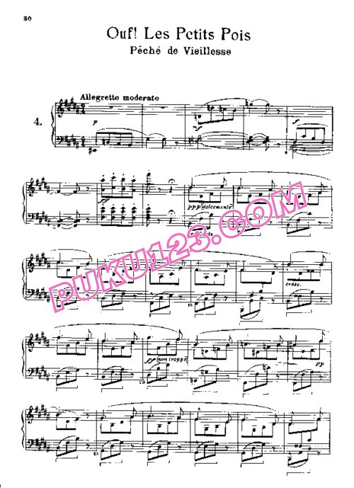 天天钢琴网-免费下载Rossini - Ouf! Les Petits Pois