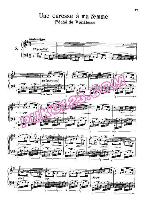 天天钢琴网-免费下载Rossini - Une Caresse à Ma Femme