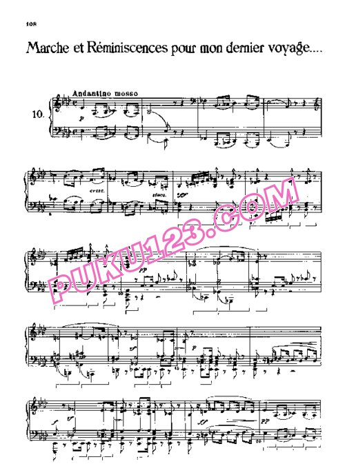天天钢琴网-免费下载Rossini - Marche et Reminiscences pour mon Dernier Voyage
