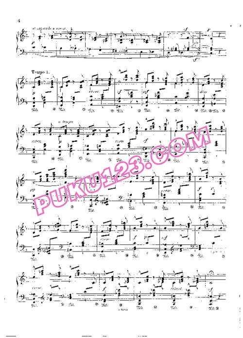 天天钢琴网-免费下载Rubinstein - Deux Mélodies Op.3