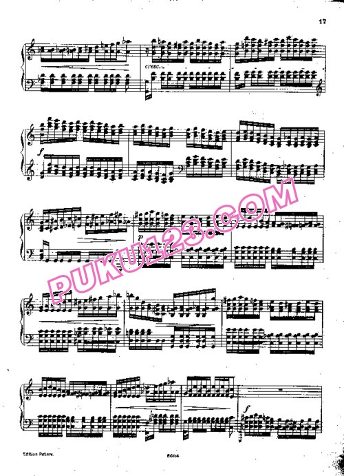 天天钢琴网-免费下载Rubinstein - Six Etudes Op.23