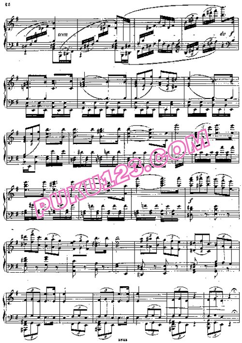 天天钢琴网-免费下载Rubinstein - Sonata No.1 in e Minor Op.12