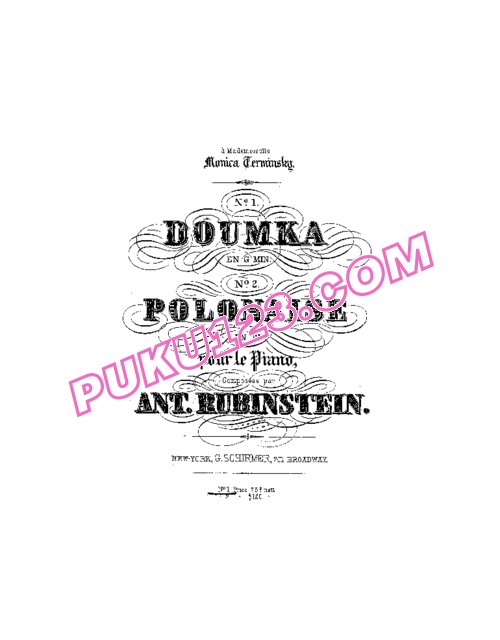 天天钢琴网-免费下载Rubinstein - Doumka et Polonaise from Miscellenies Op.93 Book.3