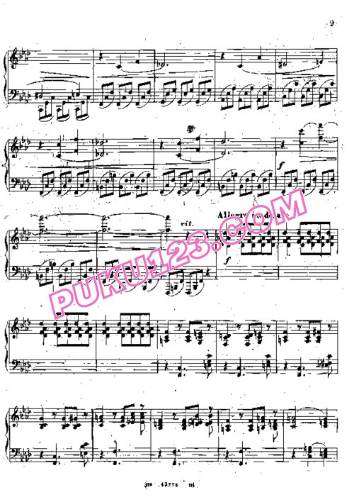天天钢琴网-免费下载Rubinstein - Scherzo in F Major from Miscellenies Op.93 Book.5