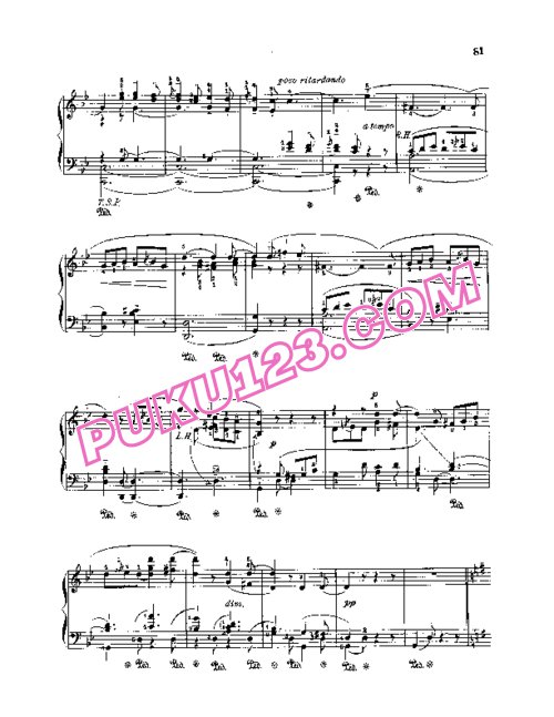 天天钢琴网-免费下载Rubinstein - Barcarolle No.3 in g Minor Op.50-3 第3首 船歌