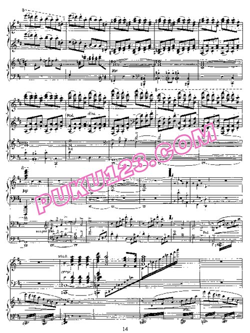 天天钢琴网-免费下载Saint-Saens - Piano Concerto No.1 in D Major Op.17 - 2 pianos