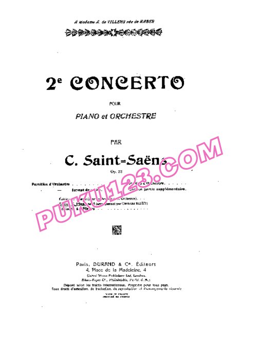 天天钢琴网-免费下载Saint-Saens - Bizet - Piano Concerto No.2 in g Minor Op.22 - Solo Piano 比才改编钢琴独奏版