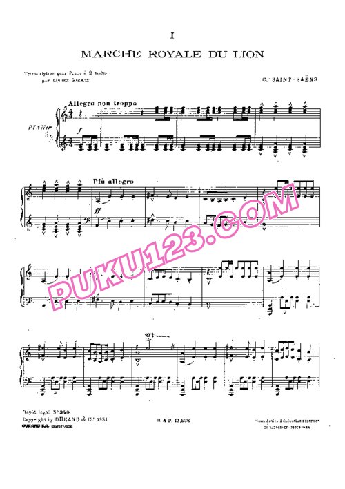 天天钢琴网-免费下载Saint-Saens - Garban - Carnival of The Animals - Solo Piano 嘉邦改编钢琴独奏版