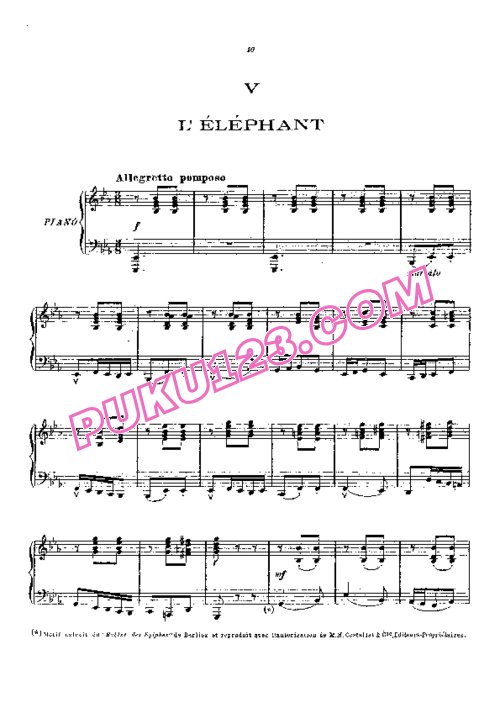天天钢琴网-免费下载Saint-Saens - Garban - Carnival of The Animals - Solo Piano 嘉邦改编钢琴独奏版