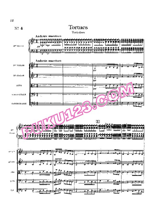 天天钢琴网-免费下载Saint-Saens - Le Carnaval Des Animaux - Full score 总谱