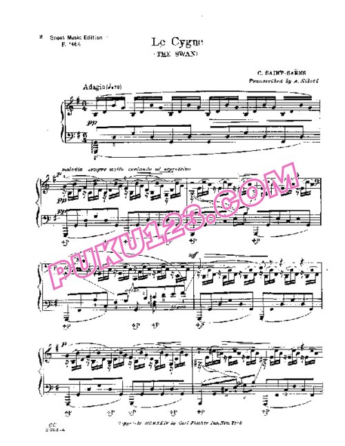 天天钢琴网-免费下载Saint-Saens - Siloti - The Swan 西洛蒂改编钢琴独奏版《天鹅》