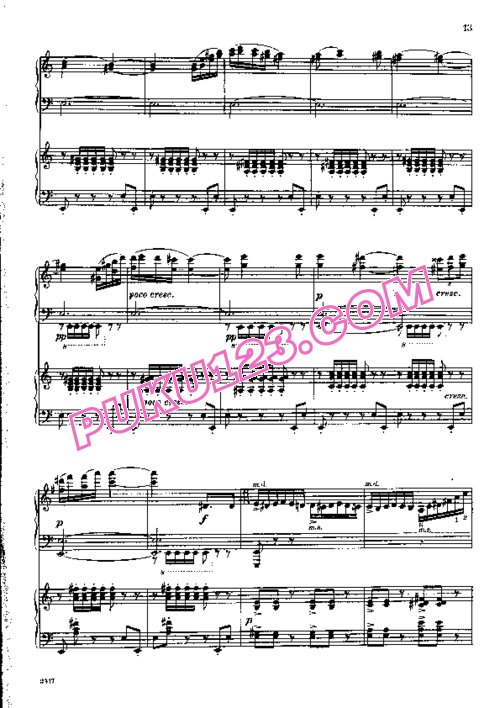 天天钢琴网-免费下载Saint-Saens - Debussy - Introduction et Rondo Capriccioso Op.28 - 2 Pianos 德彪西改编双钢琴版