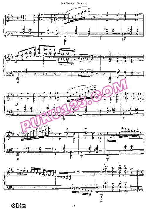 天天钢琴网-免费下载Saint-Saens - Mazurka in b Minor Op.66