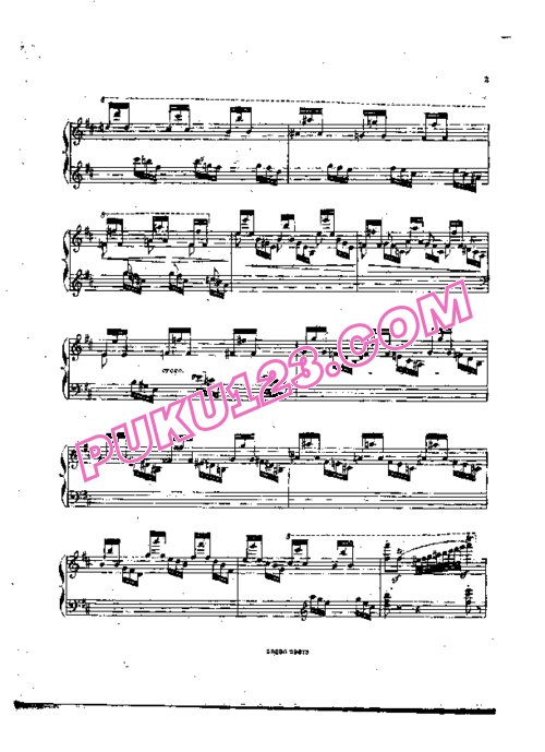 天天钢琴网-免费下载Sauer - Etudes de Concert No.6, Frisson de Feuilles