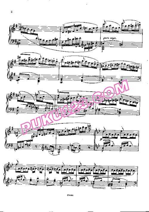 天天钢琴网-免费下载Sauer - Etudes de Concert No.8, Au Vol