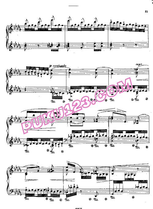 天天钢琴网-免费下载Sauer - Etudes de Concert No.16, Etudes en Trilles