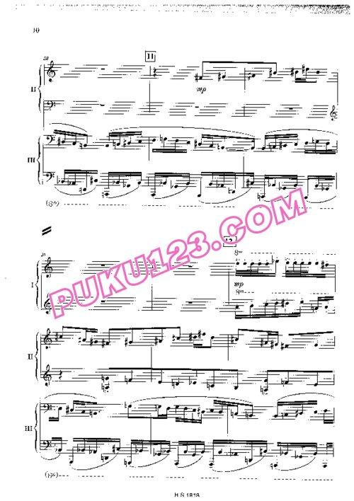 天天钢琴网-免费下载Schnittke -  Hommage For Stravinsky, Prokofiev And Shostakovich For Piano 6 Hands 六手连弹