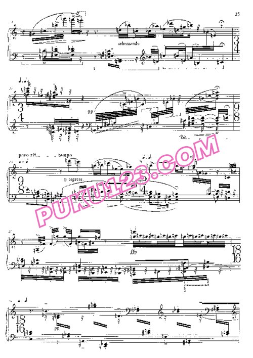 天天钢琴网-免费下载Schoenberg - Funf Klavierstucke Op.23