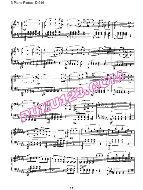 天天钢琴网-免费下载Schubert - 3 Piano Pieces D.946