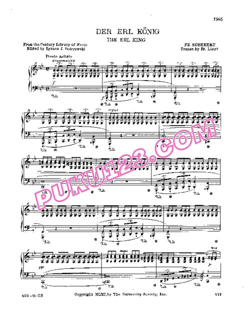 天天钢琴网-免费下载Liszt - Transcription - Schubert - Song 04 - Der Erlkonig 李斯特改编钢琴独奏版