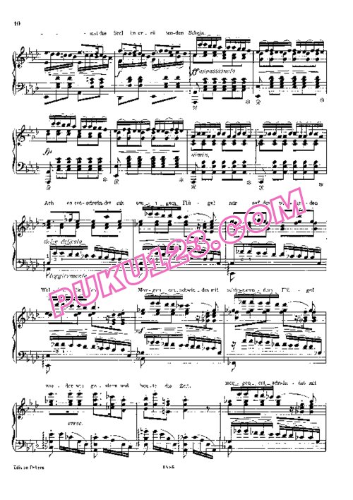 天天钢琴网-免费下载Liszt - Transcription - Schubert - Song 02 - Auf dem Wasser zu Singen 李斯特改编钢琴独奏版