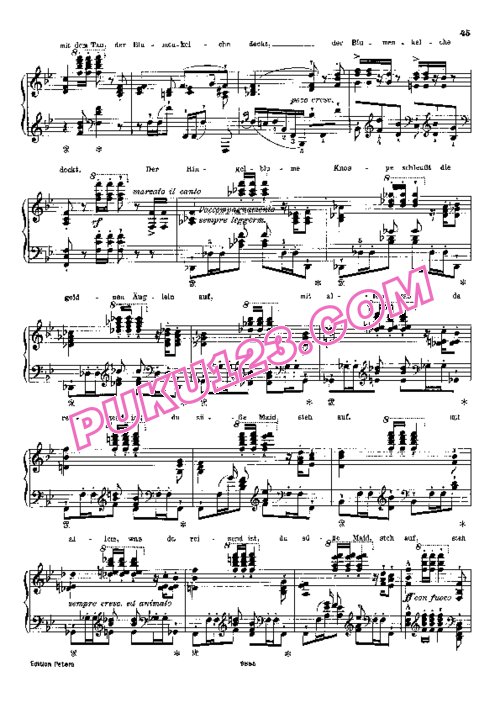 天天钢琴网-免费下载Liszt - Transcription - Schubert - Song 09 - Standchen von Shakespeare 李斯特改编钢琴独奏版