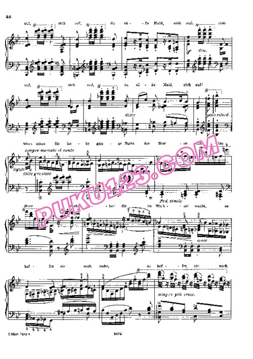 天天钢琴网-免费下载Liszt - Transcription - Schubert - Song 09 - Standchen von Shakespeare 李斯特改编钢琴独奏版