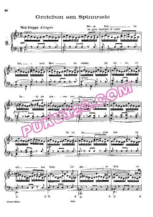 天天钢琴网-免费下载Liszt - Transcription - Schubert - Song 08 - Gretchen am Spinnrade 李斯特改编钢琴独奏版