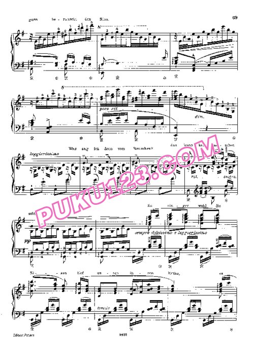 天天钢琴网-免费下载Liszt - Transcription - Schubert - Song 13 - Wohin 李斯特改编钢琴独奏版