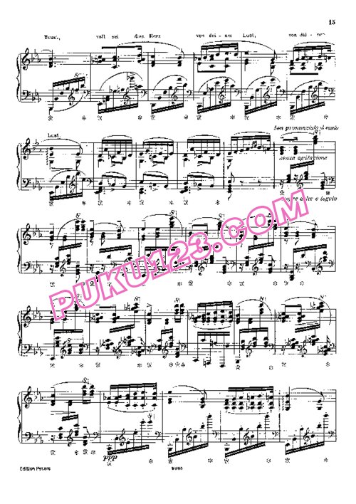 天天钢琴网-免费下载Liszt - Transcription - Schubert - Song 03 - Du Bist die Ruh 李斯特改编钢琴独奏版